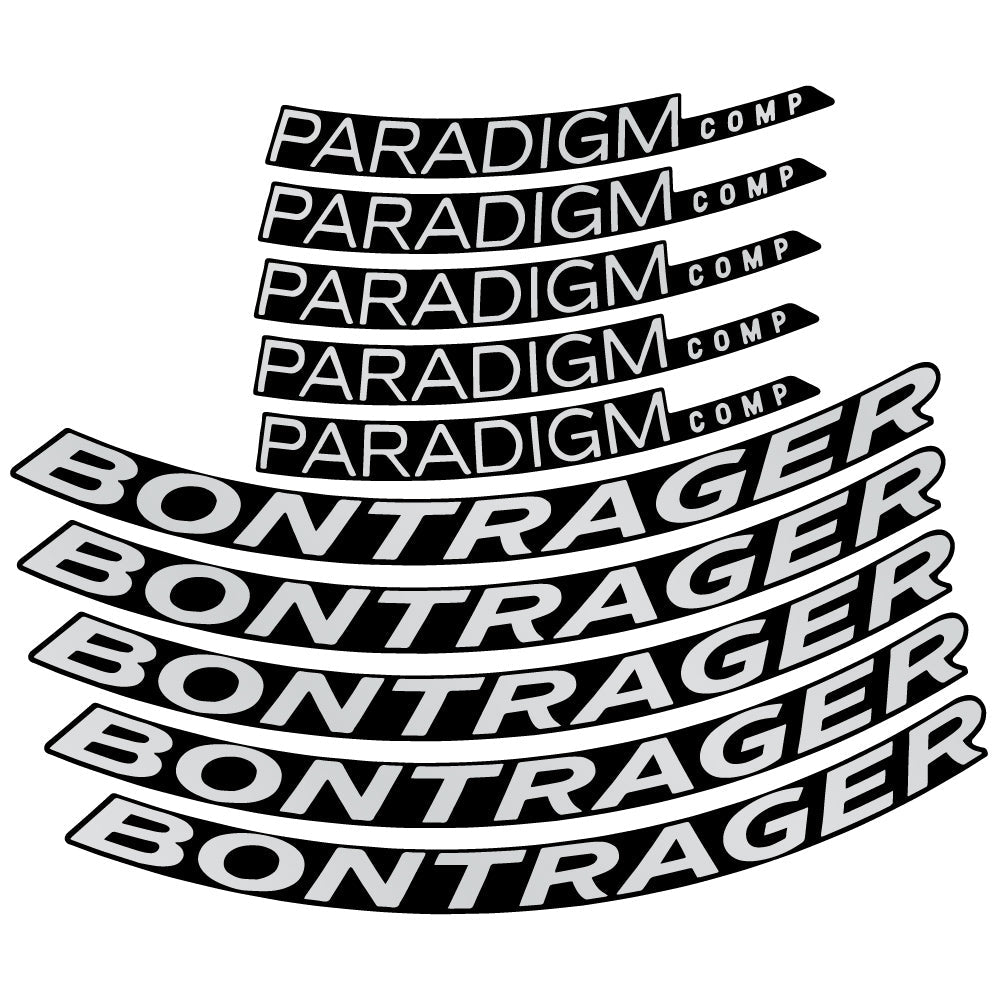 Stickers Bontrager Paradigm Comp TLR Disc 2022 compatibles Autocollants roues Route