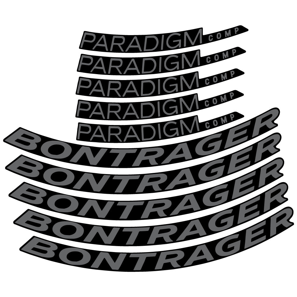 Stickers Bontrager Paradigm Comp TLR Disc 2022 compatibles Autocollants roues Route