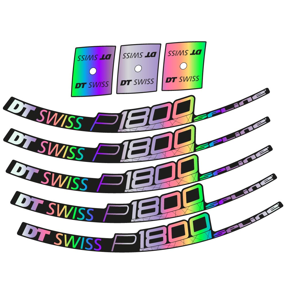 Stickers DT Swiss P1800 32 Disc compatibles Autocollants roues Route