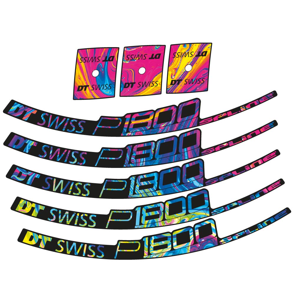 Stickers DT Swiss P1800 32 Disc compatibles Autocollants roues Route