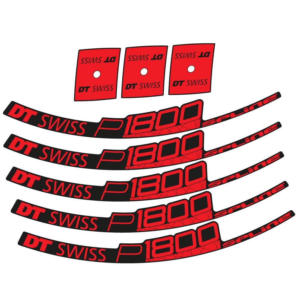 Stickers DT Swiss P1800 32 Disc compatibles Autocollants roues Route