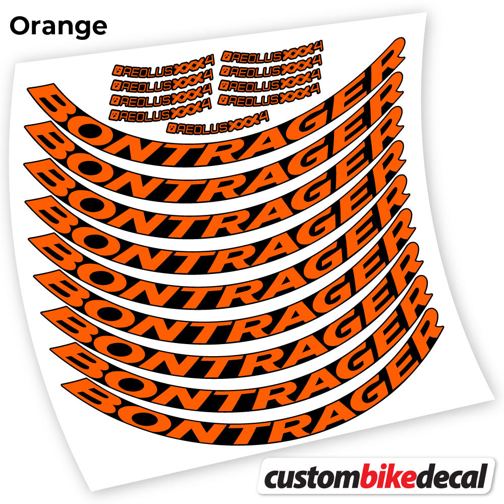 Orange decal for Bontrager Aeolus XXX4 Disc road wheel 45mm – bike sticker vinyl