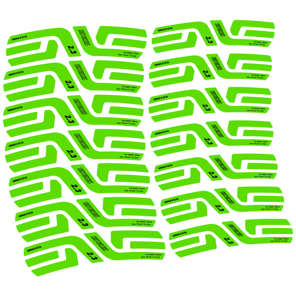 Stickers Enve Ses 2.3, Route profile 28 & 32mm compatibles Autocollants roues Route