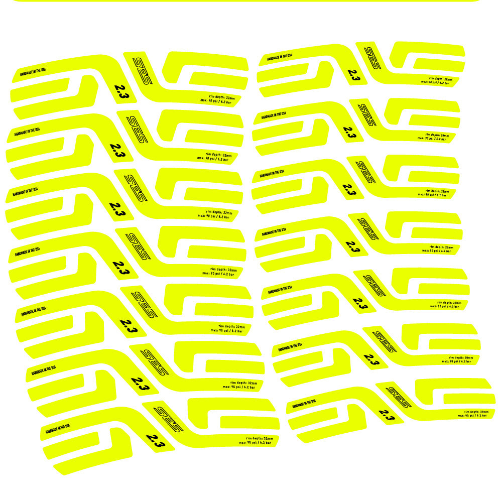Stickers Enve Ses 2.3, Route profile 28 & 32mm compatibles Autocollants roues Route