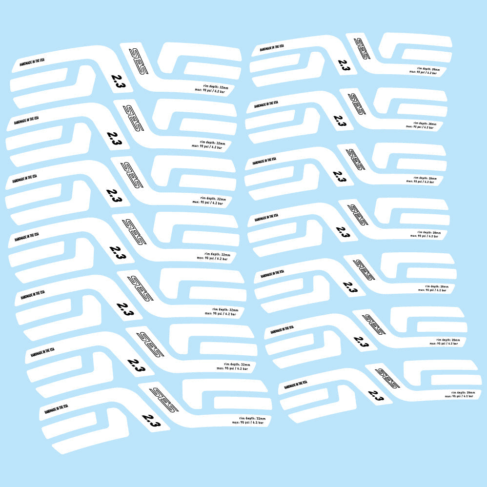 Stickers Enve Ses 2.3, Route profile 28 & 32mm compatibles Autocollants roues Route