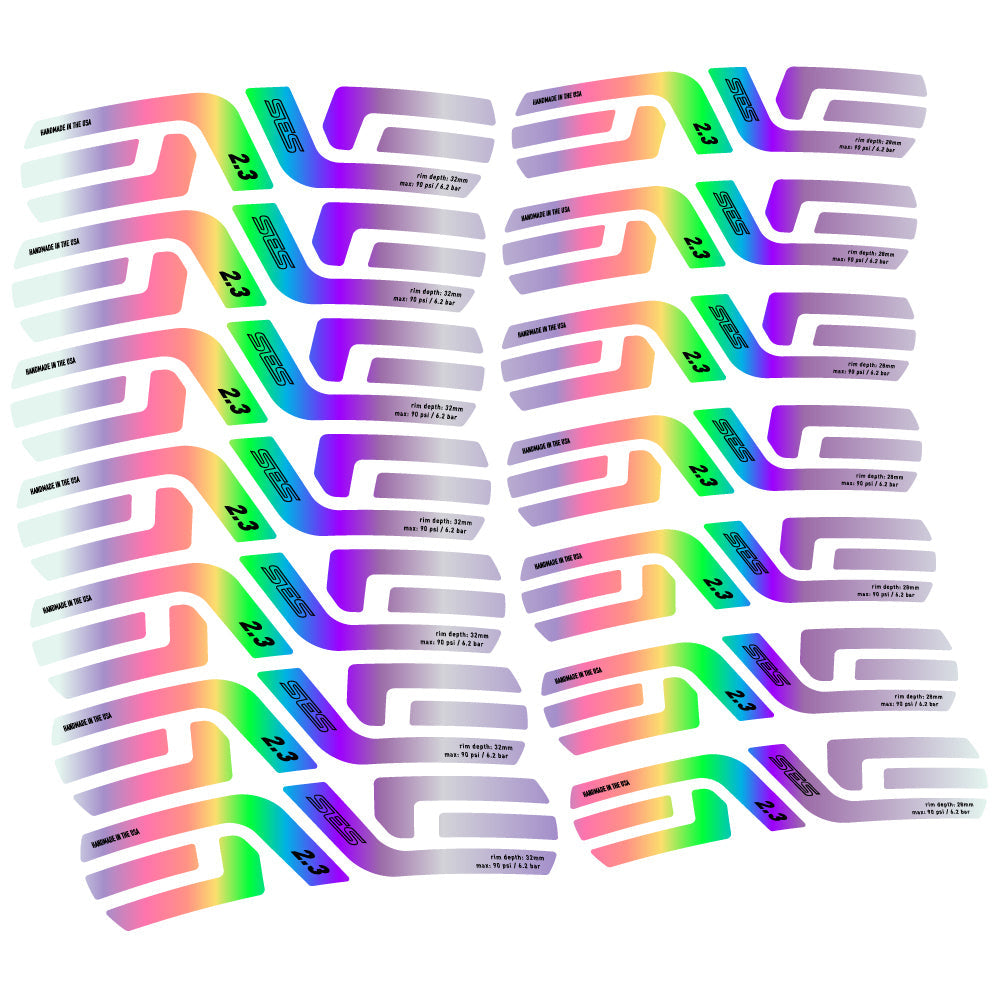 Stickers Enve Ses 2.3, Route profile 28 & 32mm compatibles Autocollants roues Route