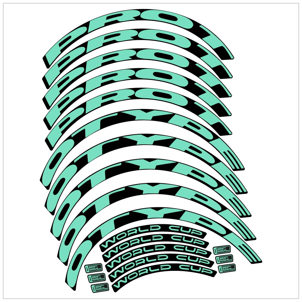 Stickers Prototype World Cup compatibles Autocollants roues VTT 29"