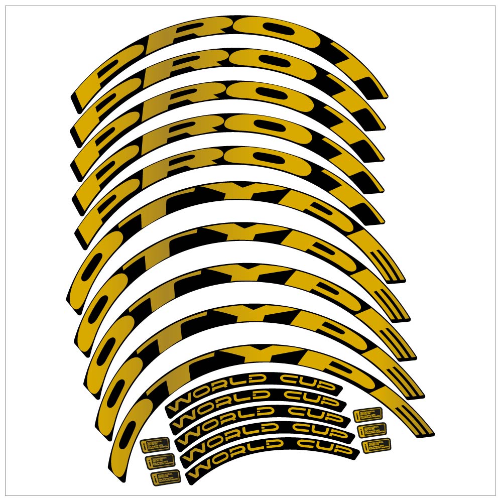Stickers Prototype World Cup compatibles Autocollants roues VTT 29"