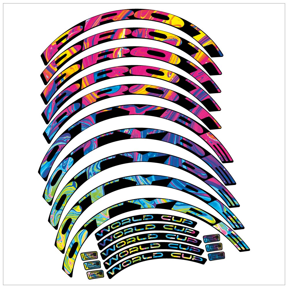 Stickers Prototype World Cup compatibles Autocollants roues VTT 29"