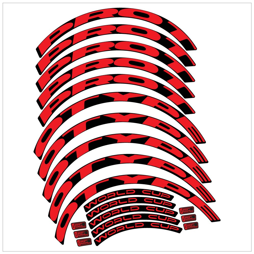 Stickers Prototype World Cup compatibles Autocollants roues VTT 29"