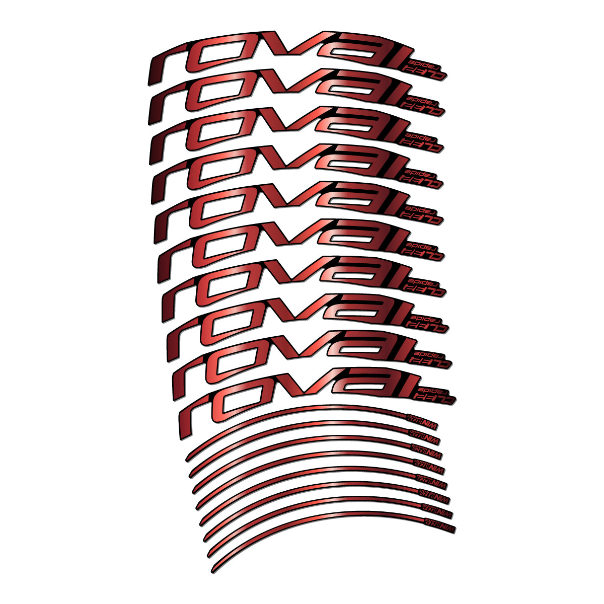Stickers compatibles Roval CL 32 Disc pour jantes route 32 mm – autocollants vinyle - Cuivre