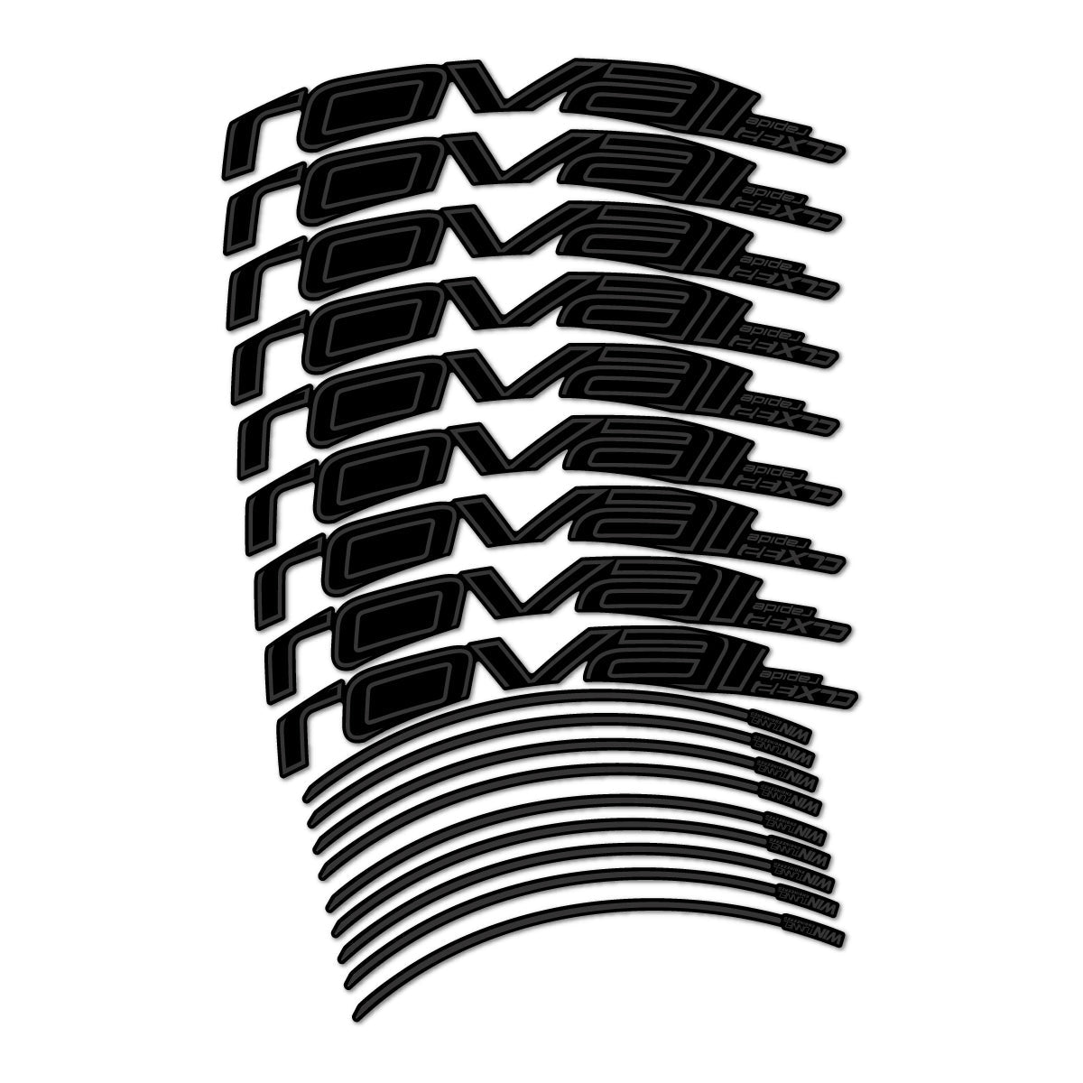 Very Dark Grey decal for Roval CLX 32 2016-2018 road wheel 32mm – bike sticker vinyl