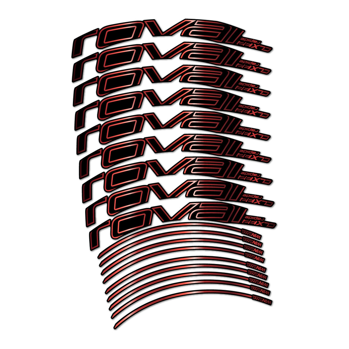 Stickers compatibles Roval CLX 32 2016-2018 pour jantes route 32 mm – autocollants vinyle - Cuivre