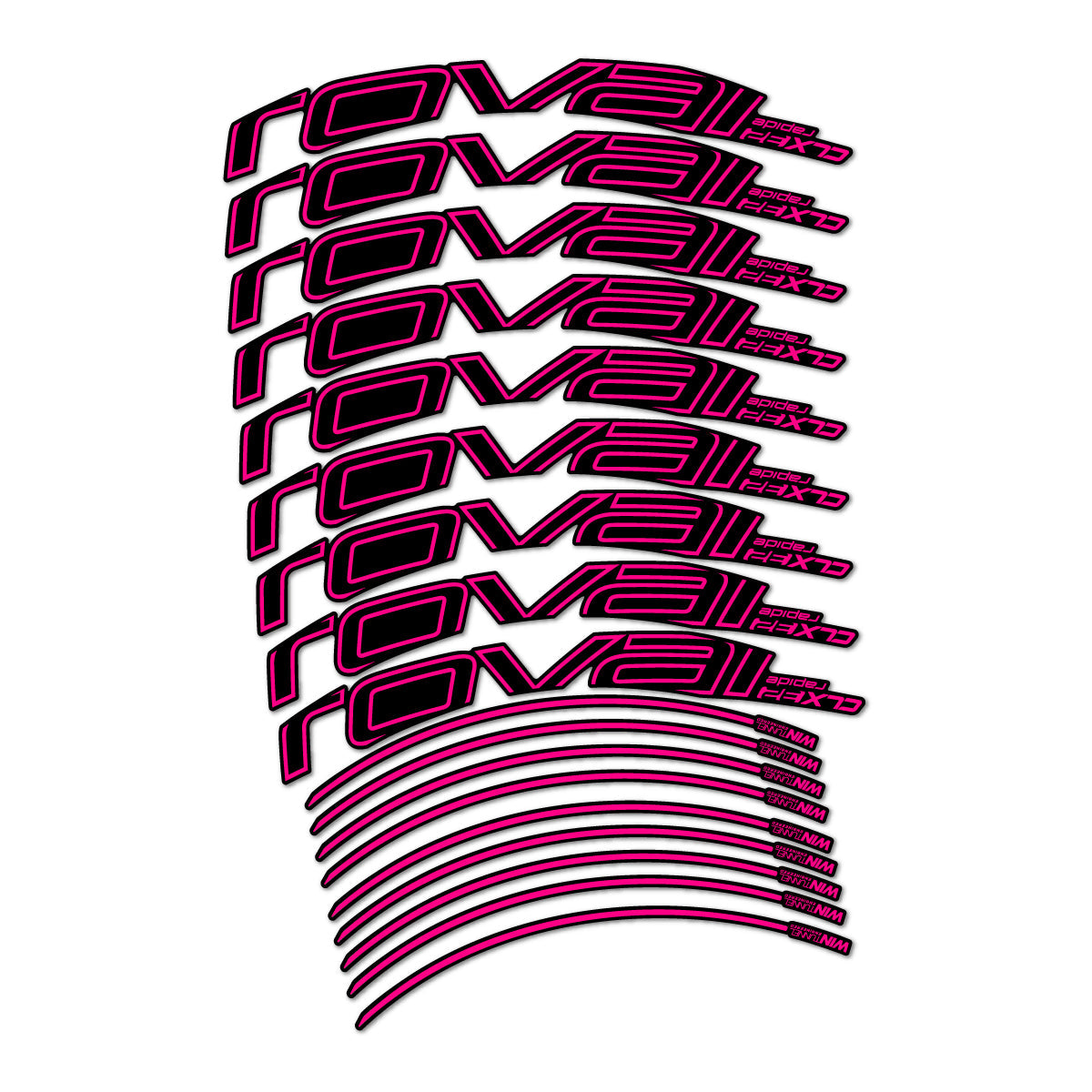 Fuchsia decal for Roval CLX 32 2016-2018 road wheel 32mm – bike sticker vinyl