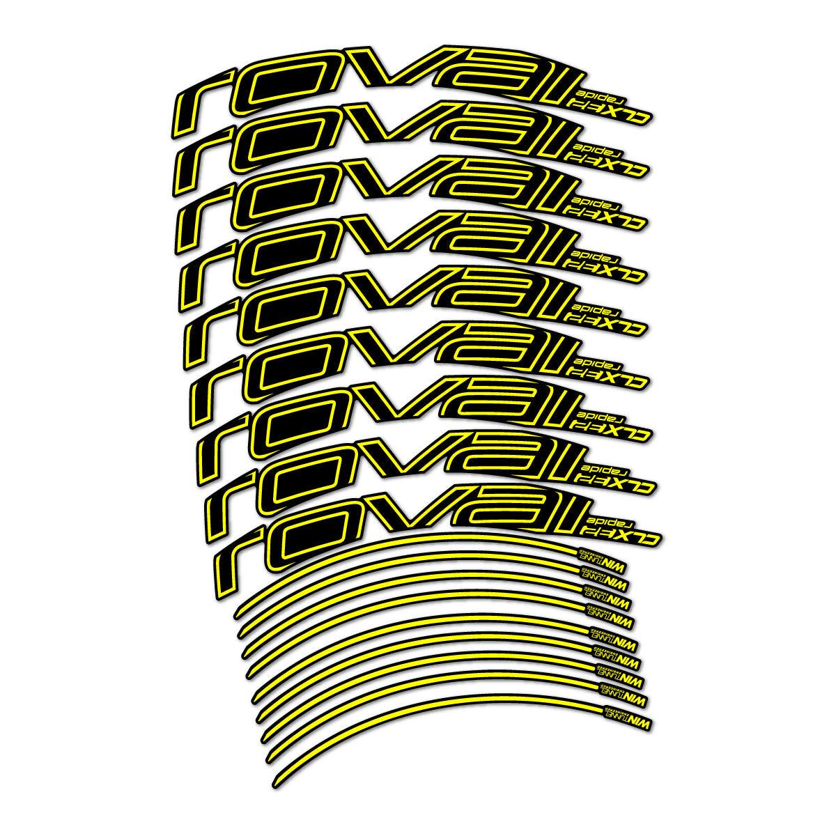 Lemon Yellow decal for Roval CLX 32 2016-2018 road wheel 32mm – bike sticker vinyl