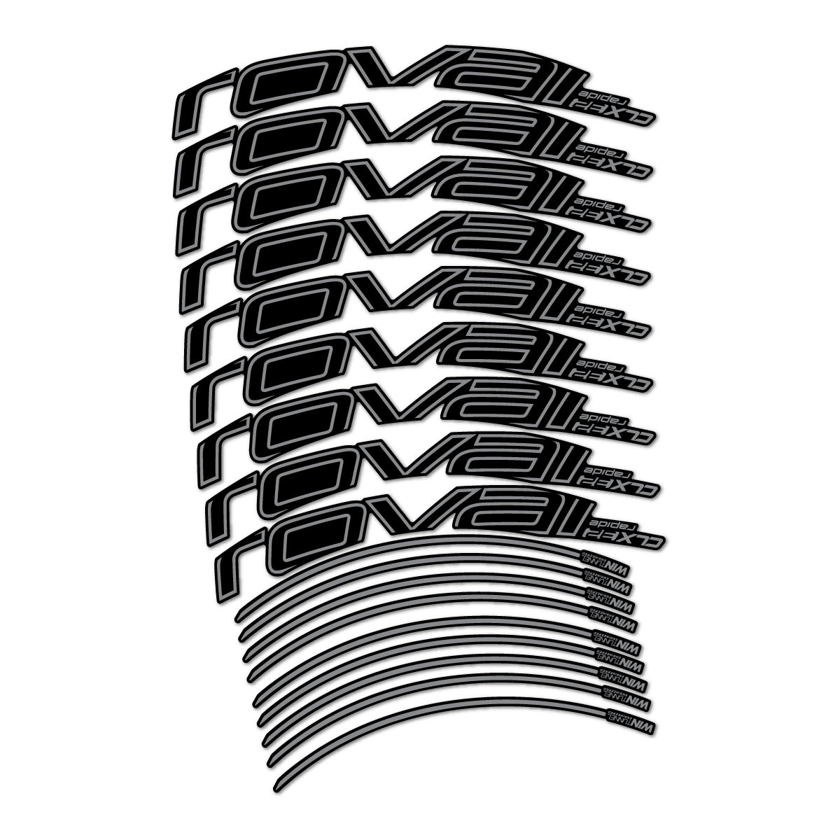 Traffic Grey decal for Roval CLX 32 2016-2018 road wheel 32mm – bike sticker vinyl