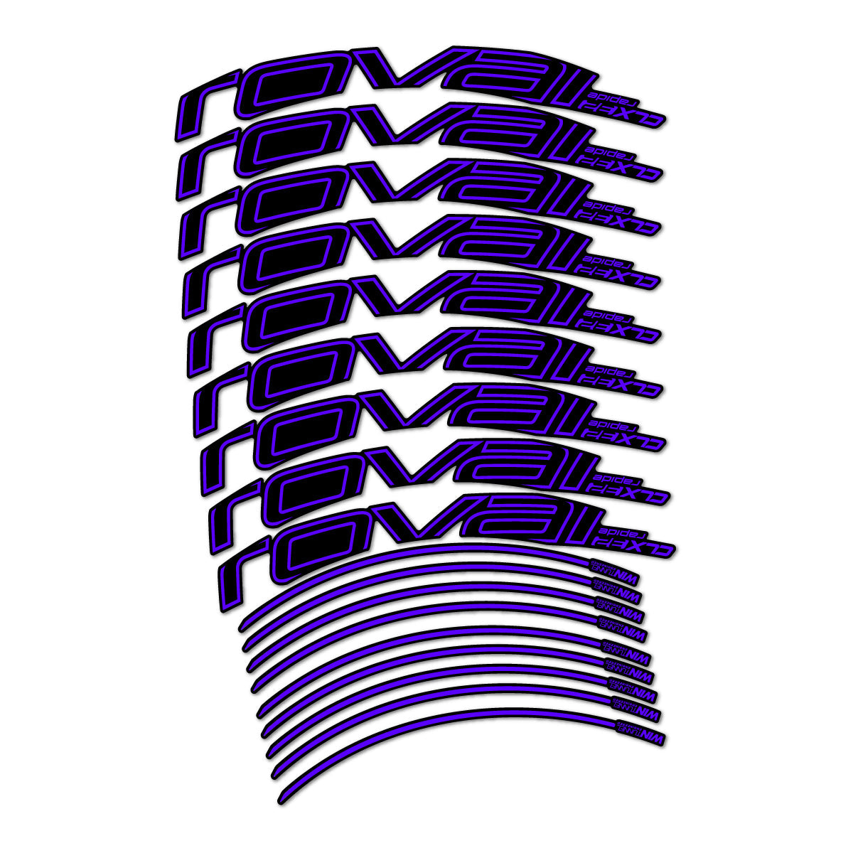 Reflex Blue decal for Roval CLX 32 2016-2018 road wheel 32mm – bike sticker vinyl