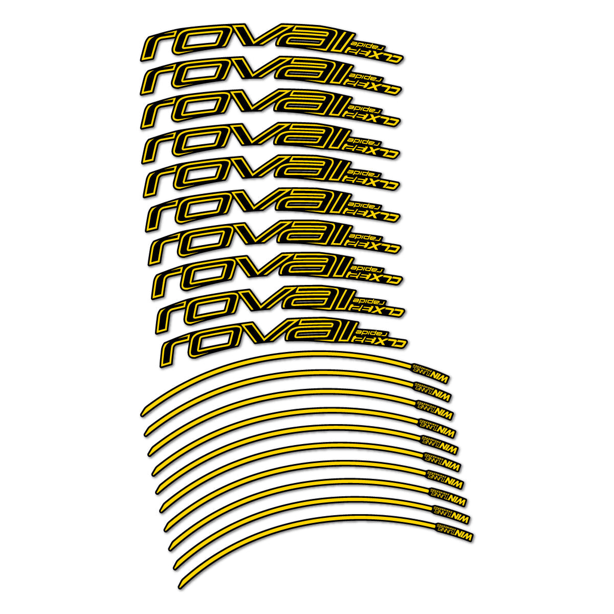 Banana Yellow decal for Roval CLX 32 Rim Brake road wheel 32mm – bike sticker vinyl