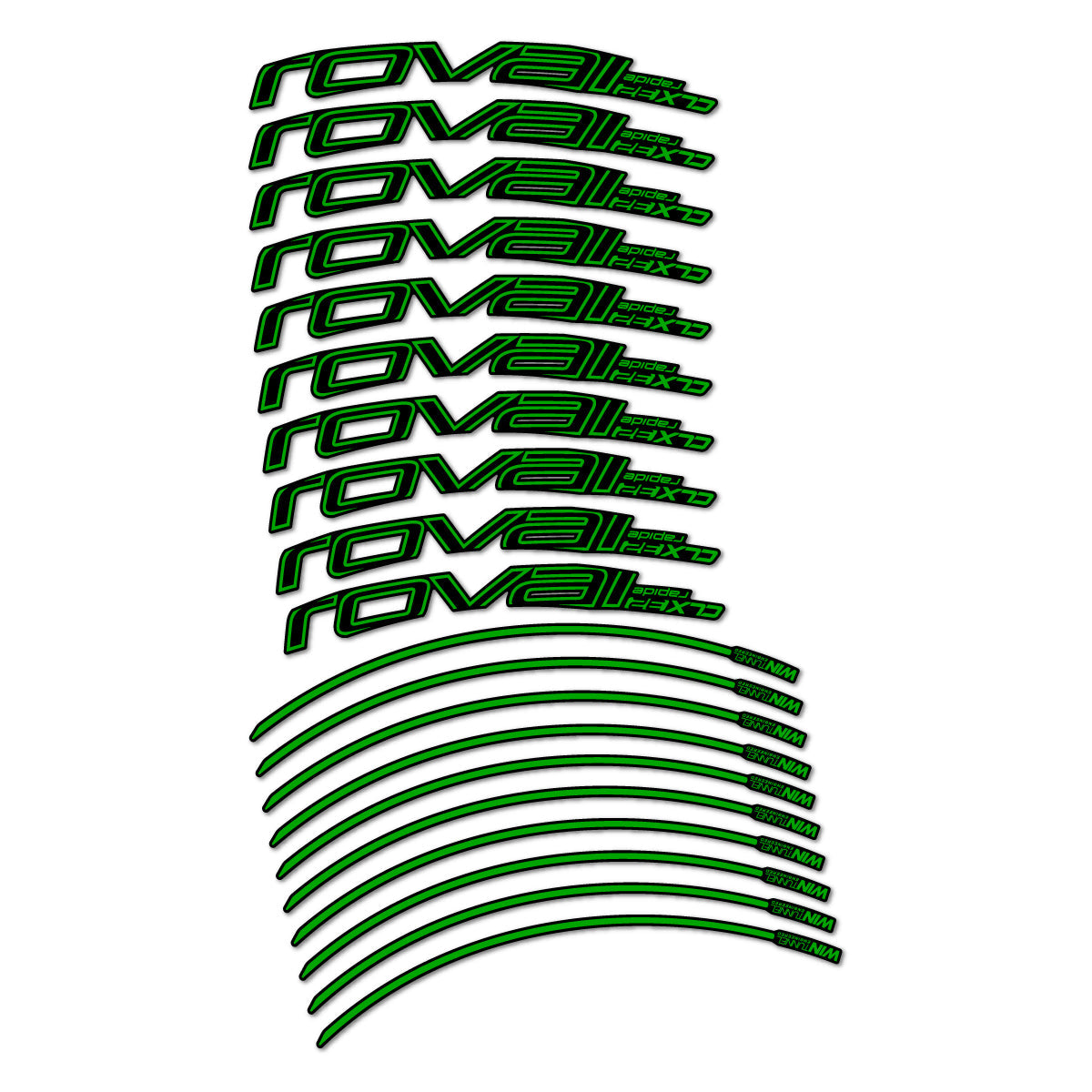 Green decal for Roval CLX 32 Rim Brake road wheel 32mm – bike sticker vinyl