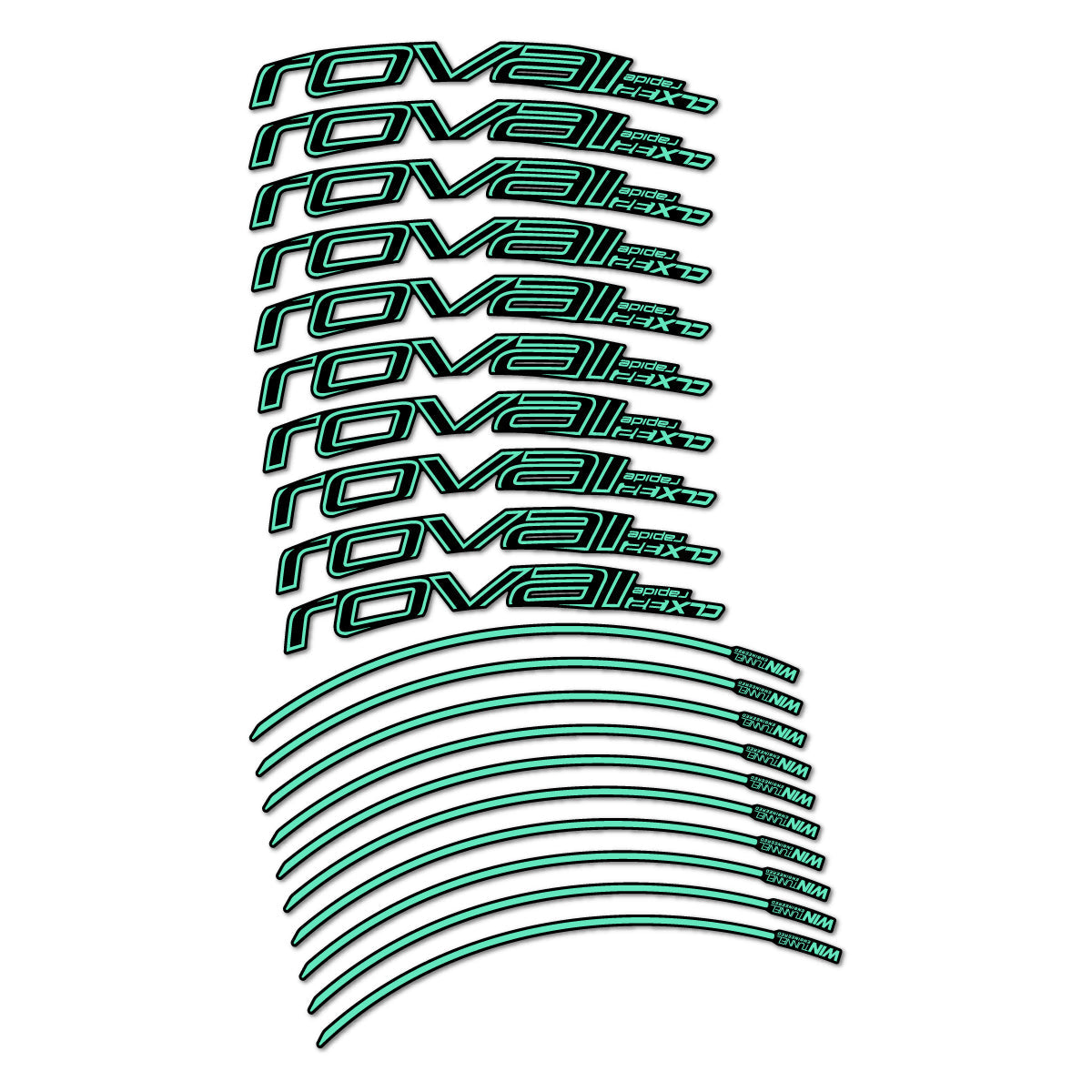 Mint decal for Roval CLX 32 Rim Brake road wheel 32mm – bike sticker vinyl