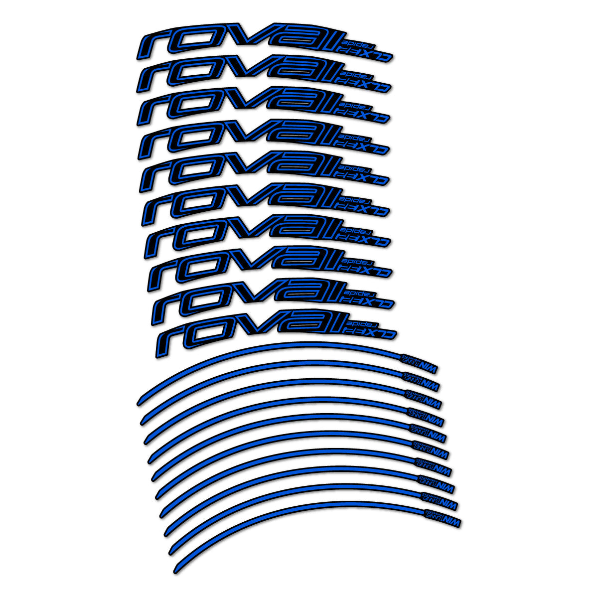 Sea Blue decal for Roval CLX 32 Rim Brake road wheel 32mm – bike sticker vinyl