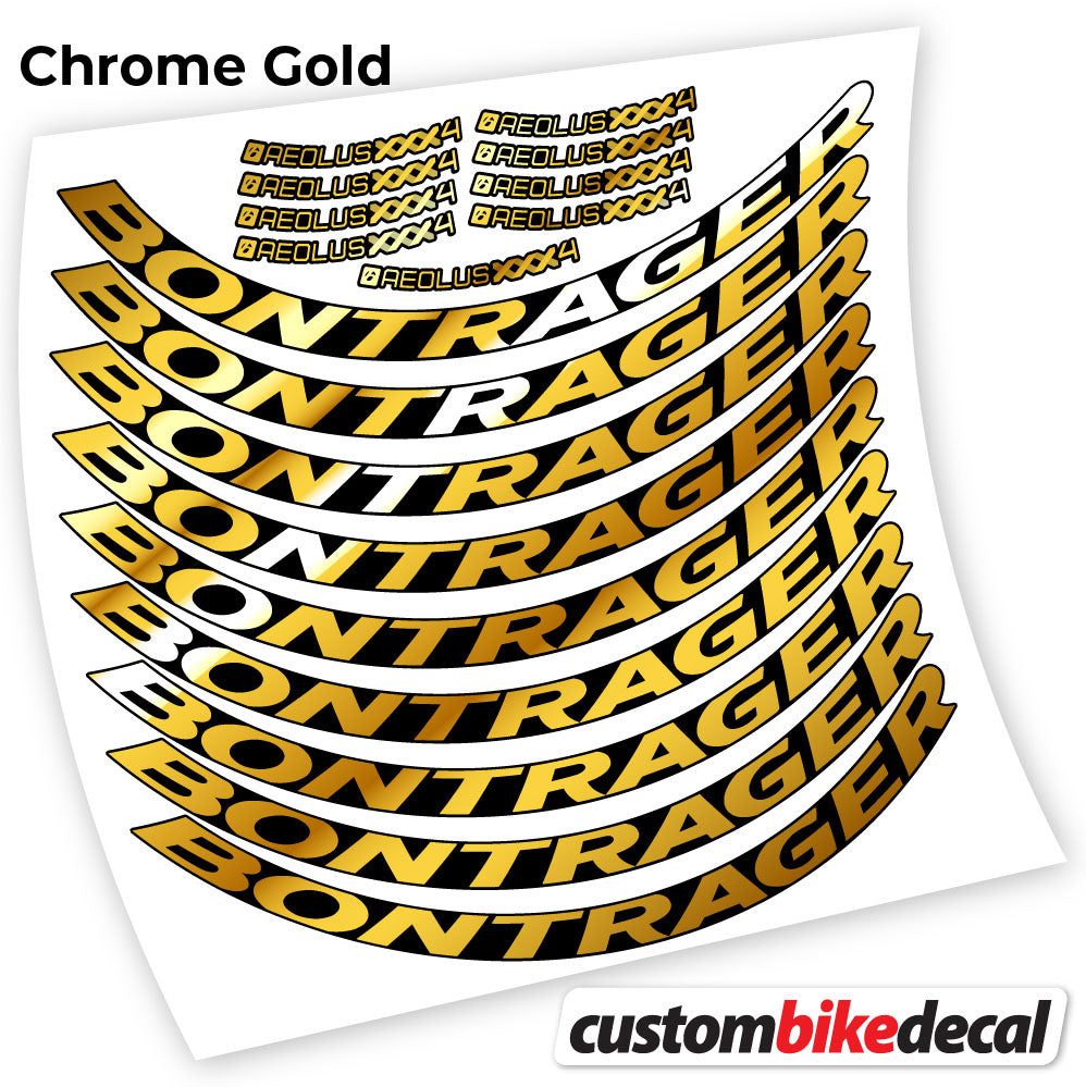 Chrome Gold decal for Bontrager Aeolus XXX4 Disc road wheel 45mm – bike sticker vinyl