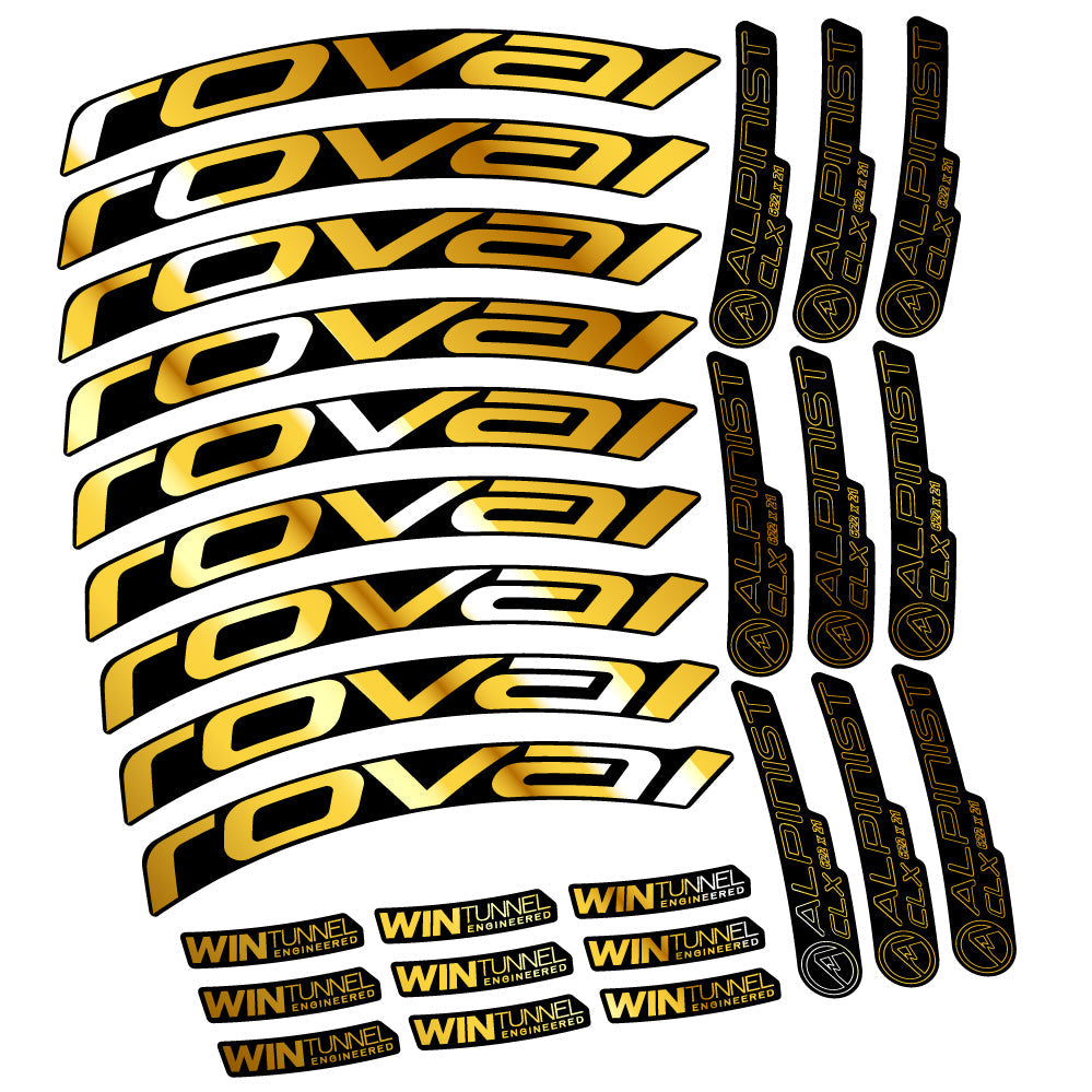 Stickers Roval Alpinist CLX compatibles - Autocollants roue vélo route