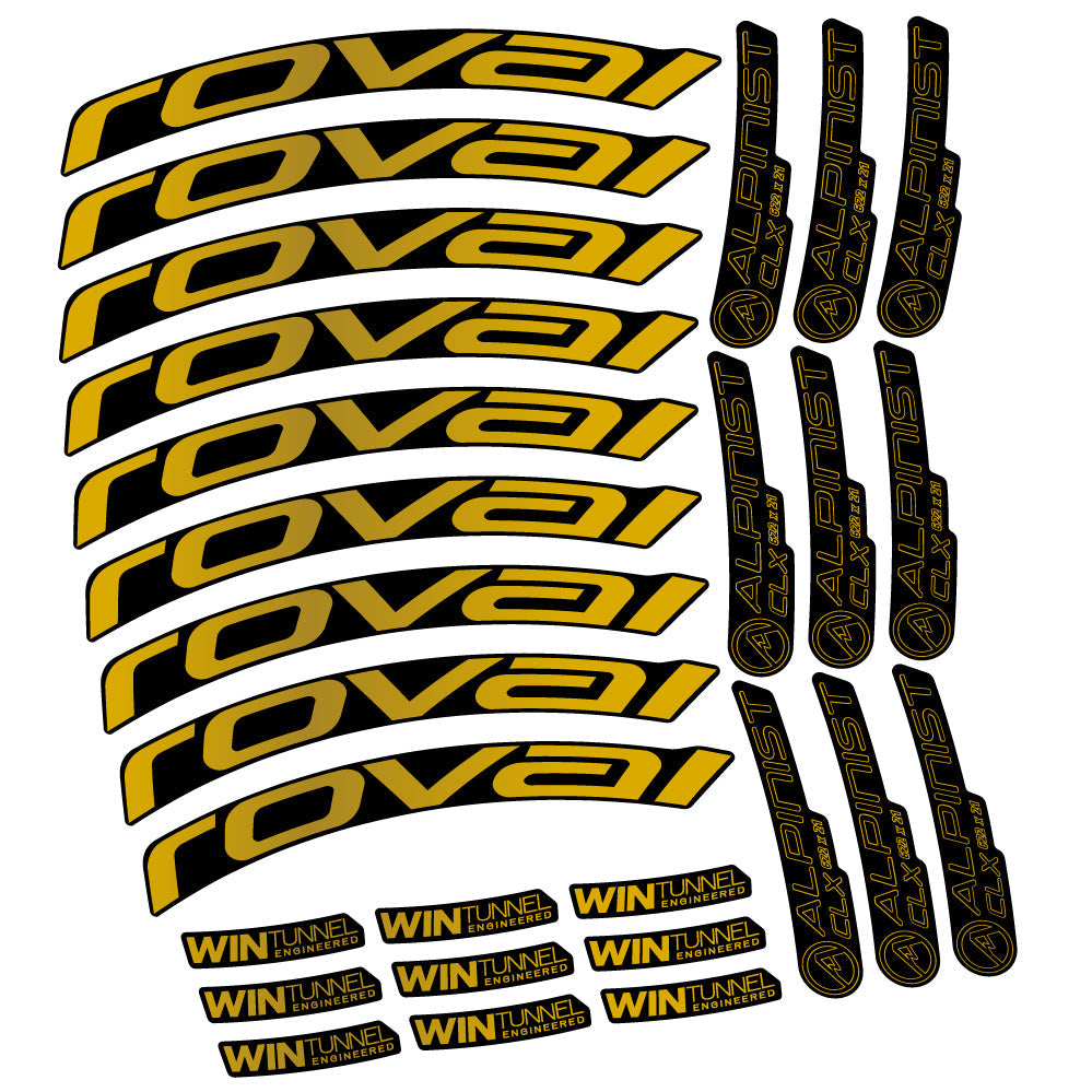 Stickers Roval Alpinist CLX compatibles - Autocollants roue vélo route