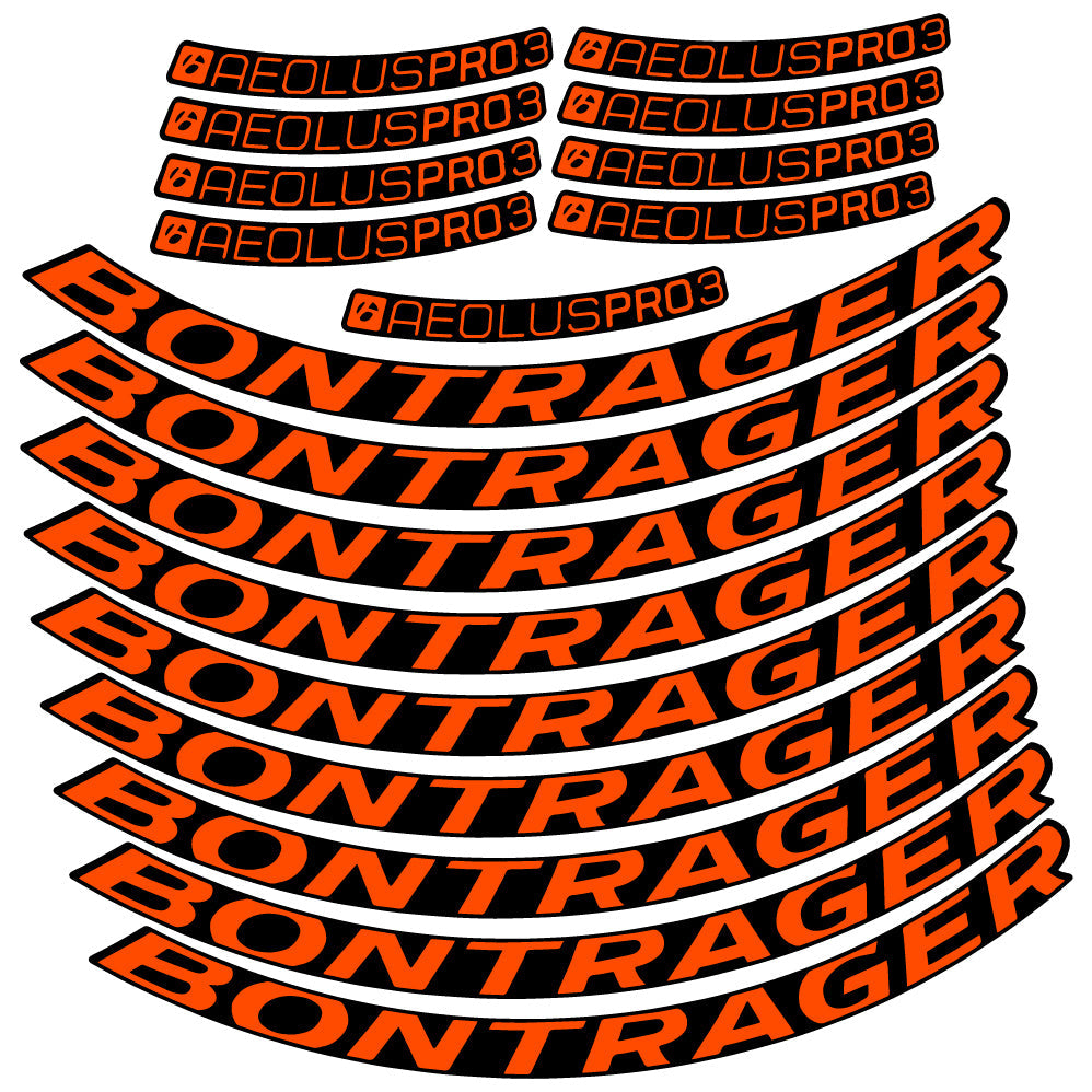 Stickers Bontrager Aeolus Pro 3 TLR compatibles Autocollants roues Route