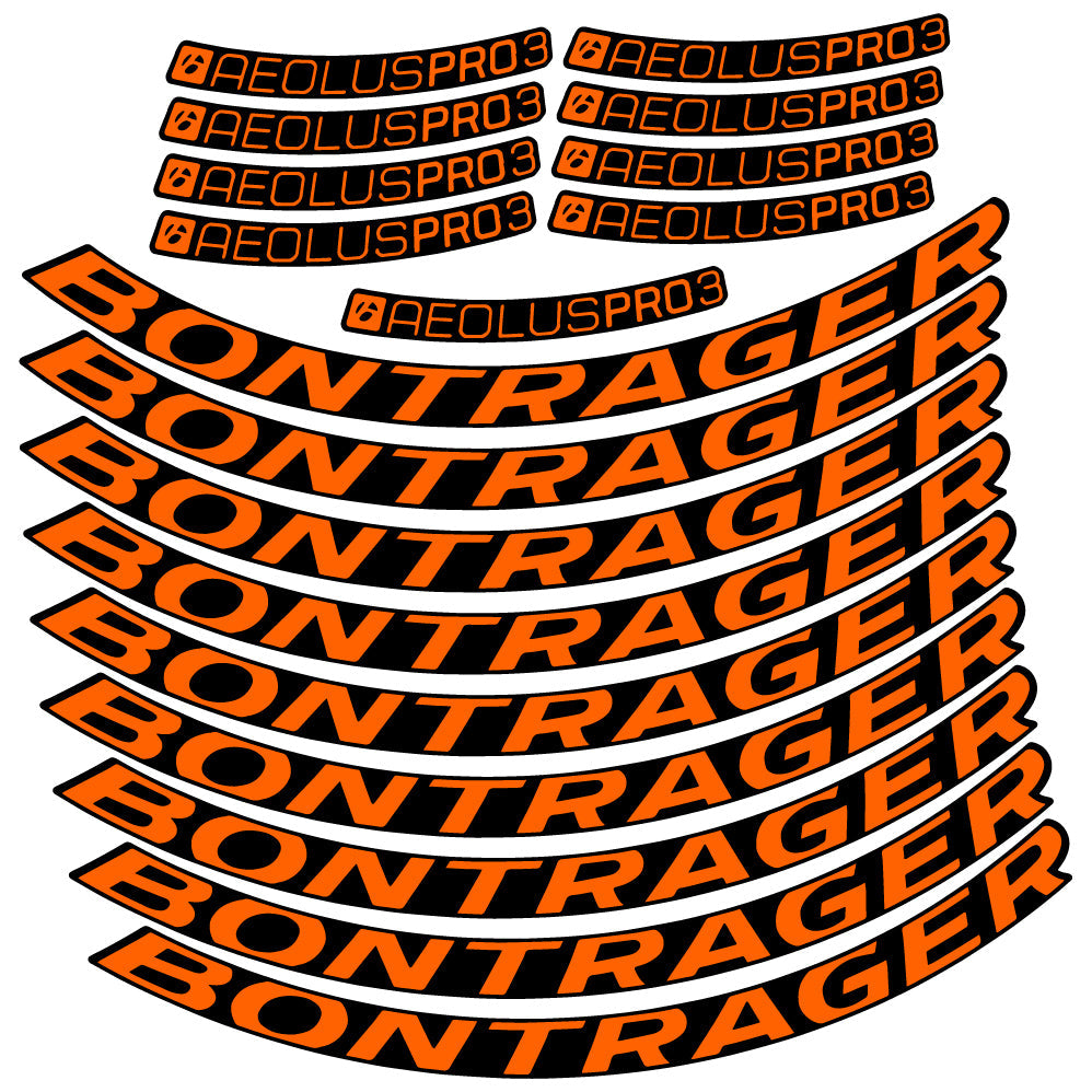 Stickers Bontrager Aeolus Pro 3 TLR compatibles Autocollants roues Route