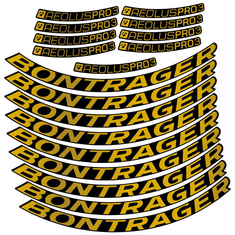 Stickers Bontrager Aeolus Pro 3 TLR compatibles Autocollants roues Route