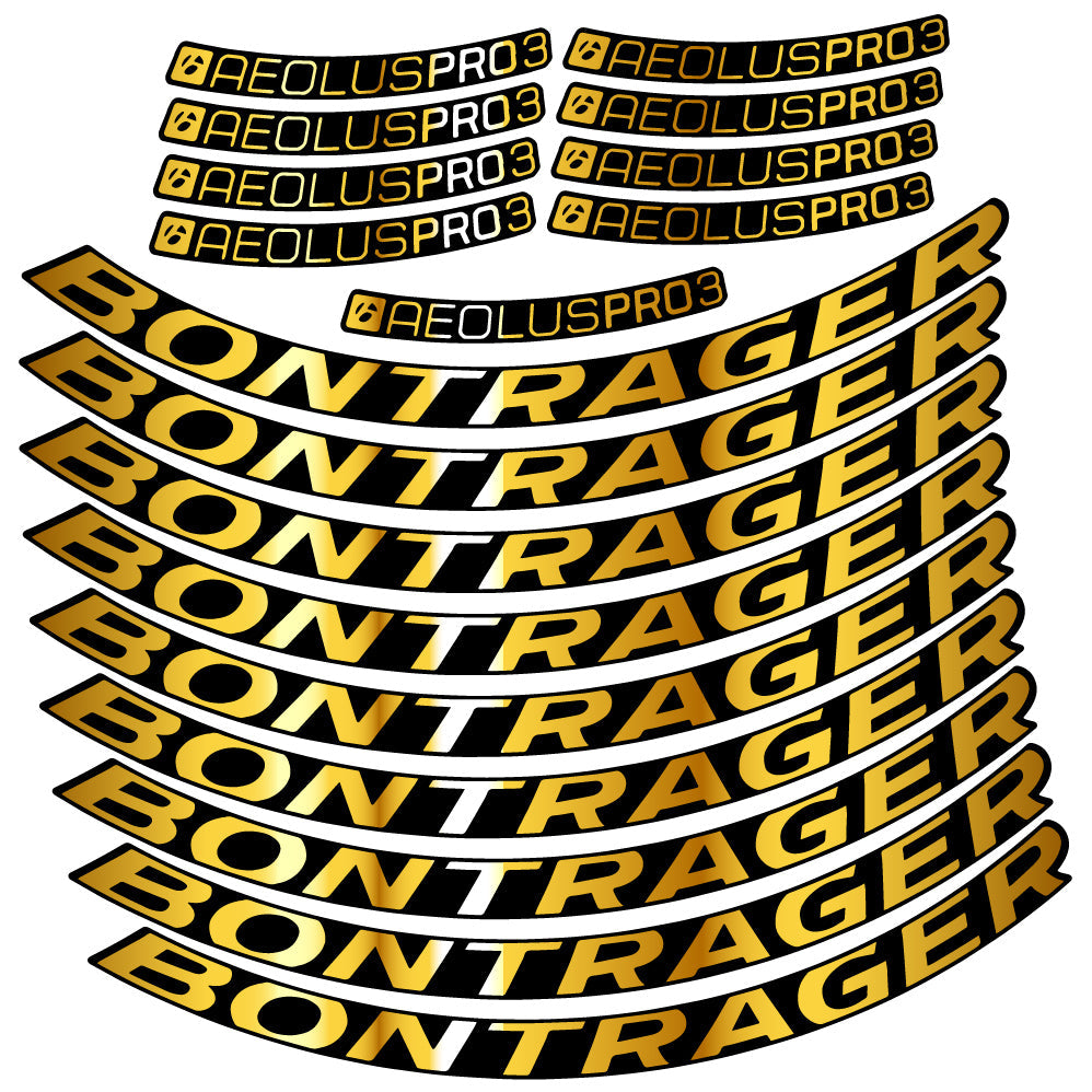 Stickers Bontrager Aeolus Pro 3 TLR compatibles Autocollants roues Route