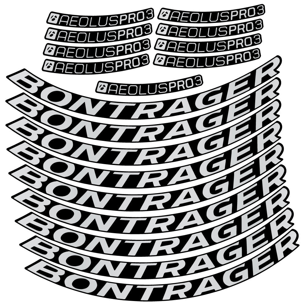 Stickers Bontrager Aeolus Pro 3 TLR compatibles Autocollants roues Route