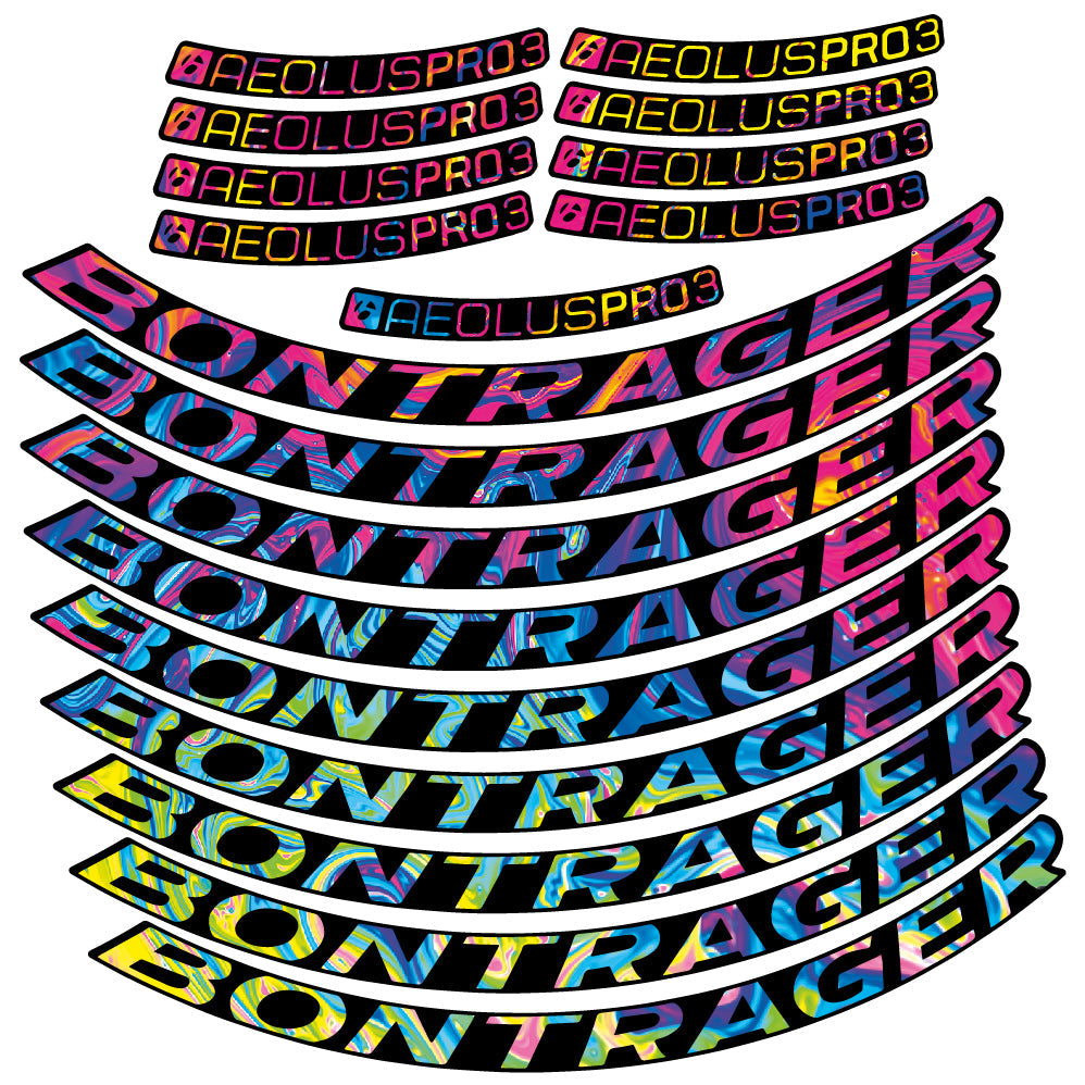 Stickers Bontrager Aeolus Pro 3 TLR compatibles Autocollants roues Route