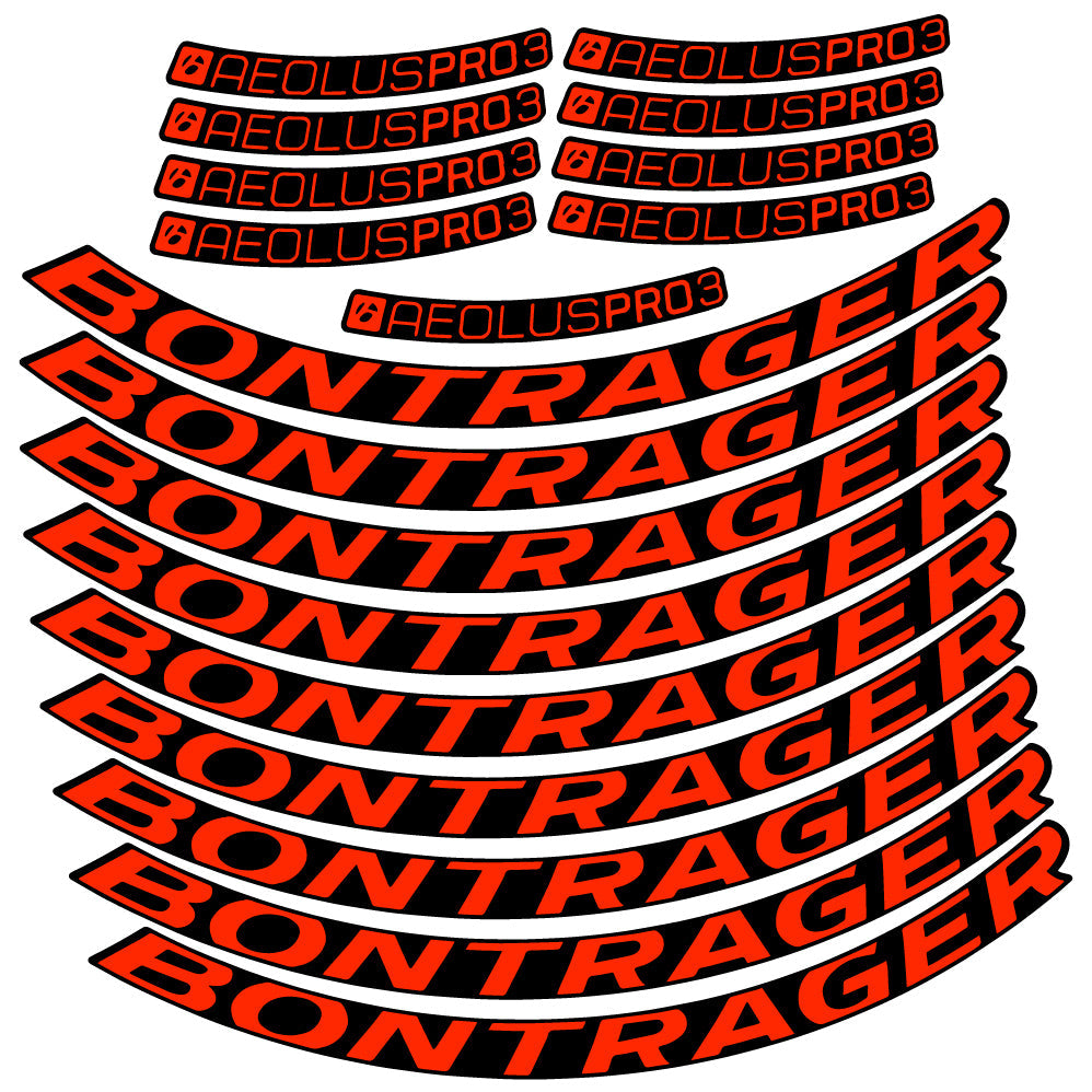 Stickers Bontrager Aeolus Pro 3 TLR compatibles Autocollants roues Route
