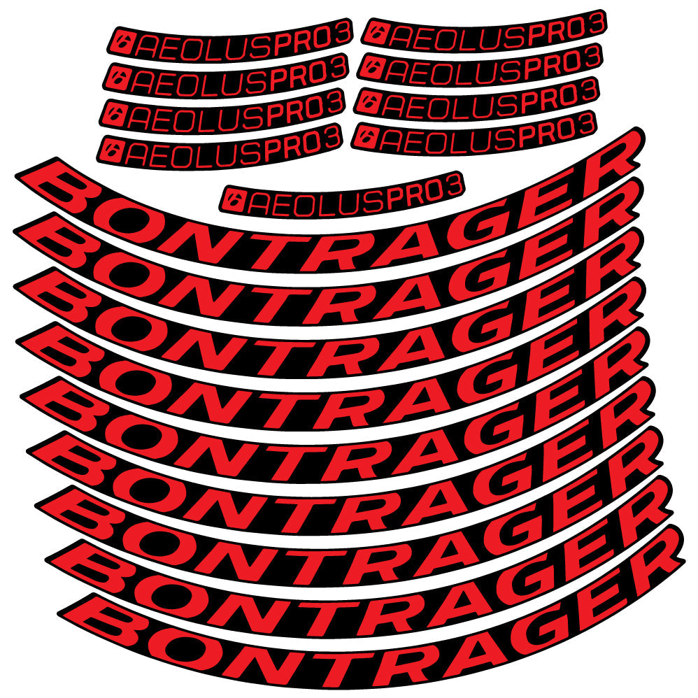 Stickers Bontrager Aeolus Pro 3 TLR compatibles Autocollants roues Route