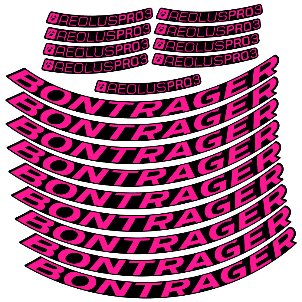 Stickers Bontrager Aeolus Pro 3 TLR compatibles Autocollants roues Route