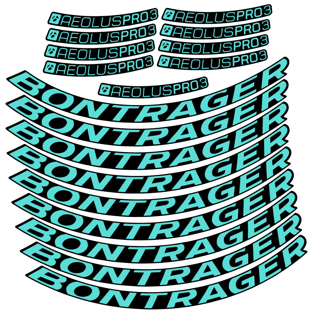 Stickers Bontrager Aeolus Pro 3 TLR compatibles Autocollants roues Route