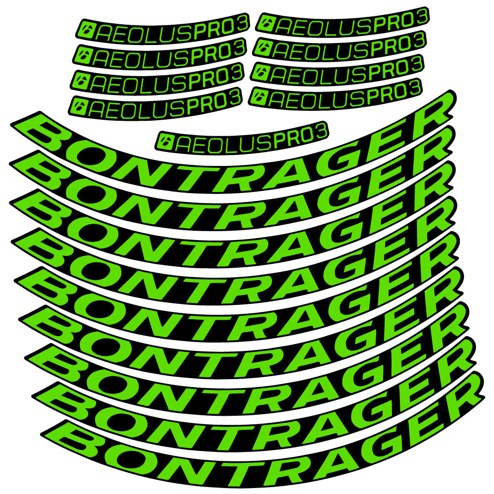 Stickers Bontrager Aeolus Pro 3 TLR compatibles Autocollants roues Route