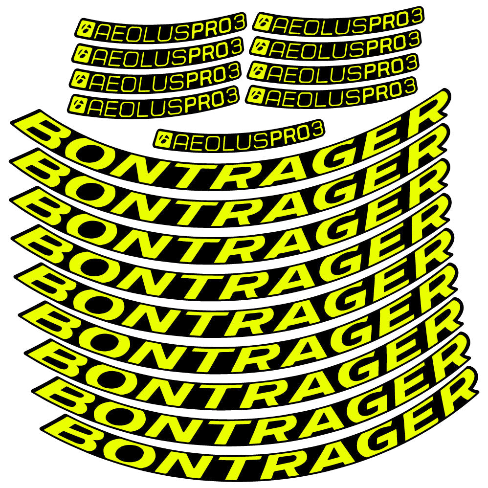 Stickers Bontrager Aeolus Pro 3 TLR compatibles Autocollants roues Route