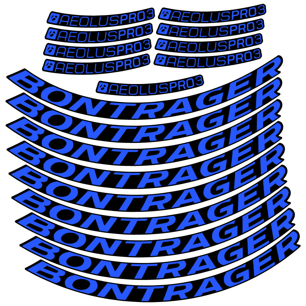 Stickers Bontrager Aeolus Pro 3 TLR compatibles Autocollants roues Route