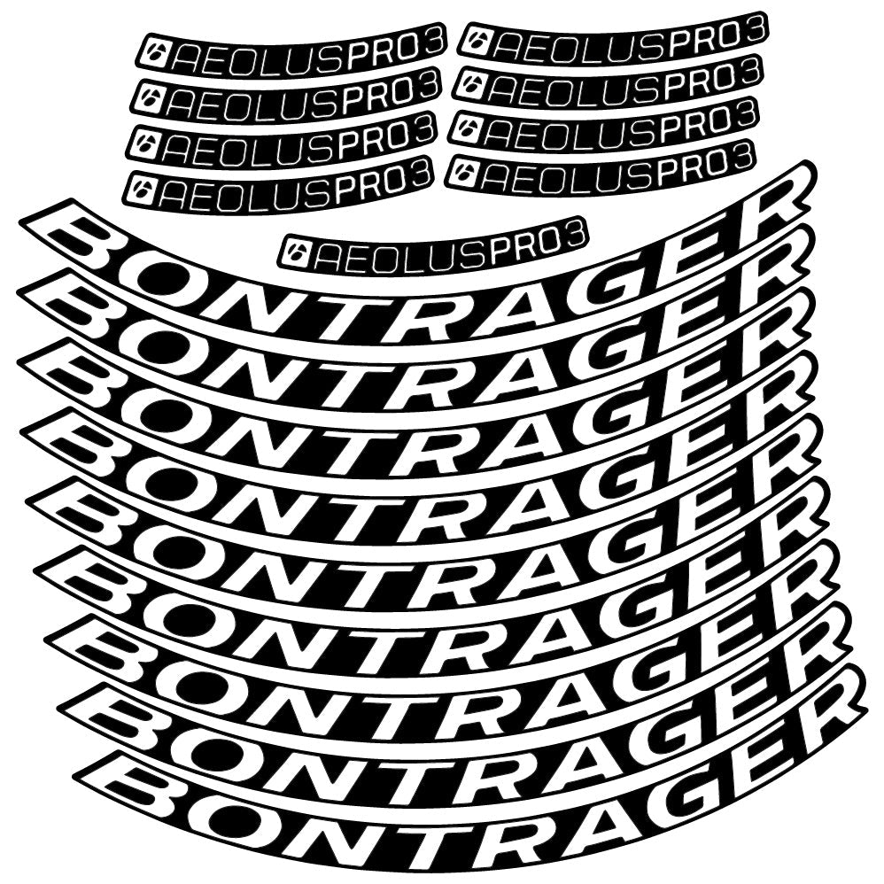 Stickers Bontrager Aeolus Pro 3 TLR compatibles Autocollants roues Route