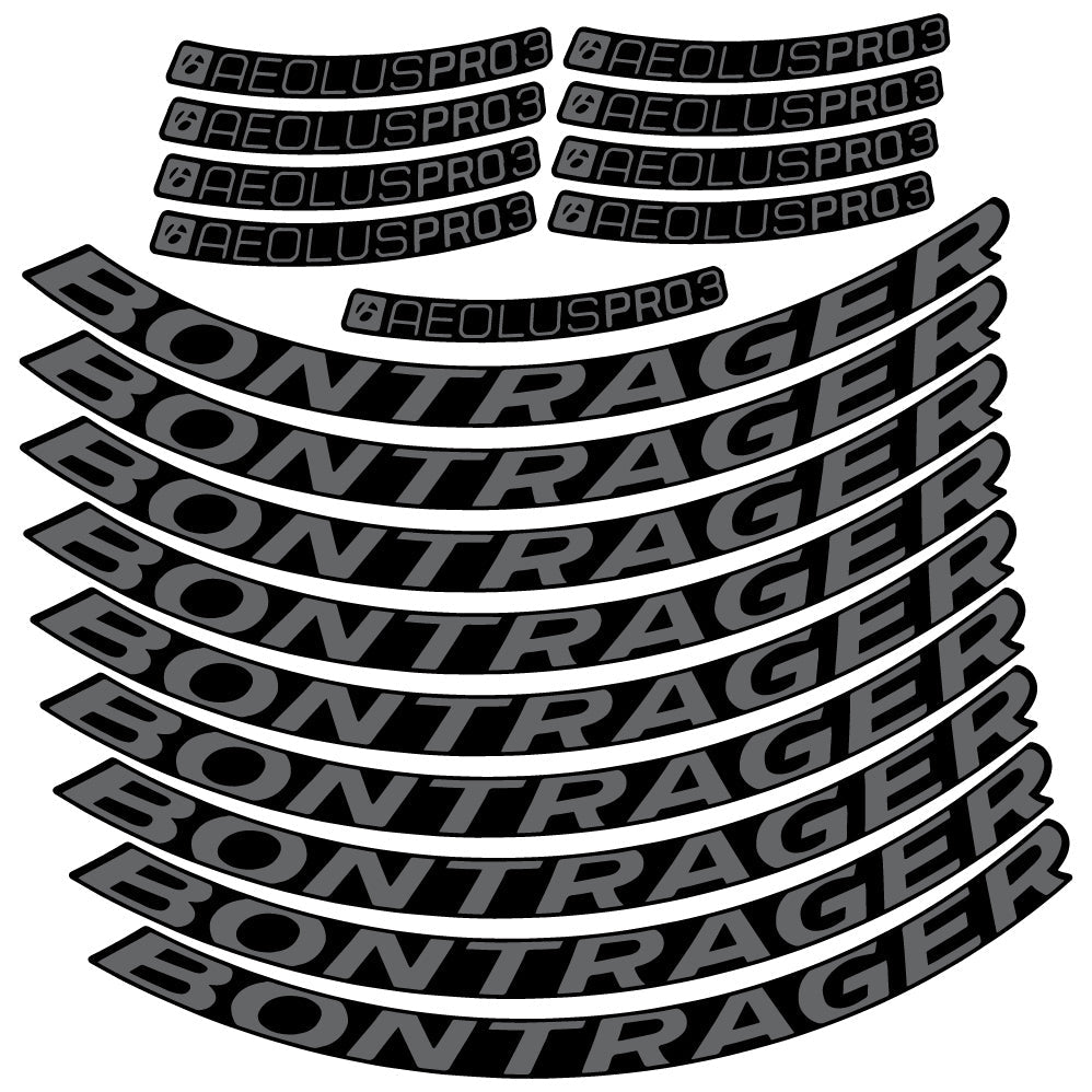Stickers Bontrager Aeolus Pro 3 TLR compatibles Autocollants roues Route