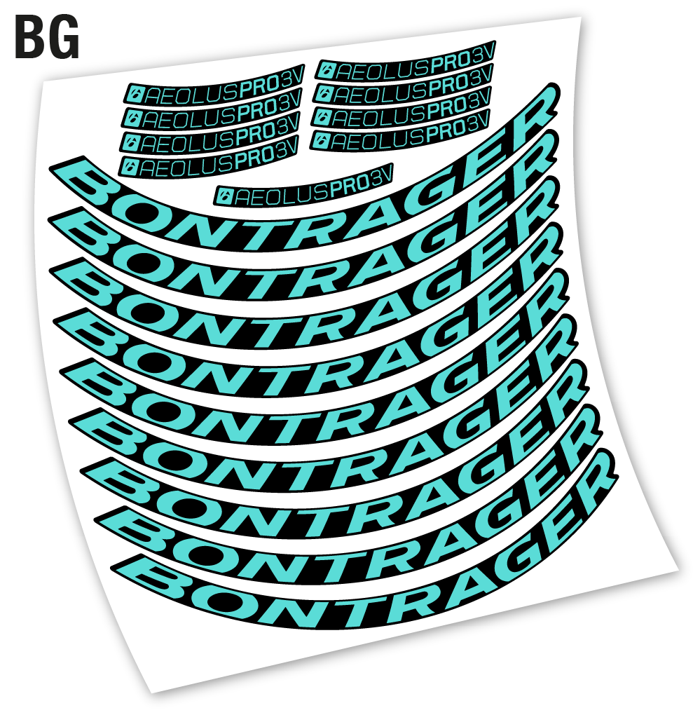Stickers Bontrager Aeolus Pro 3V compatibles Autocollants roues Route
