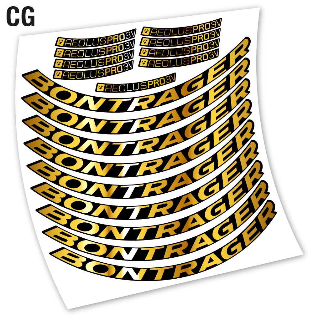 Stickers Bontrager Aeolus Pro 3V compatibles Autocollants roues Route