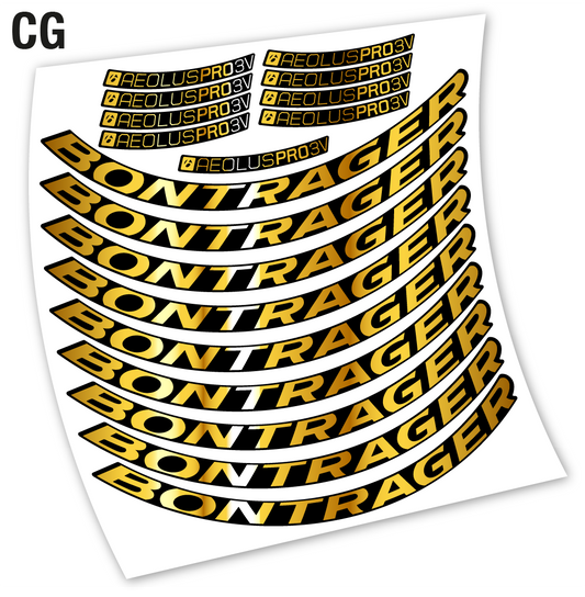 Stickers Bontrager Aeolus Pro 3V compatibles Autocollants roues Route