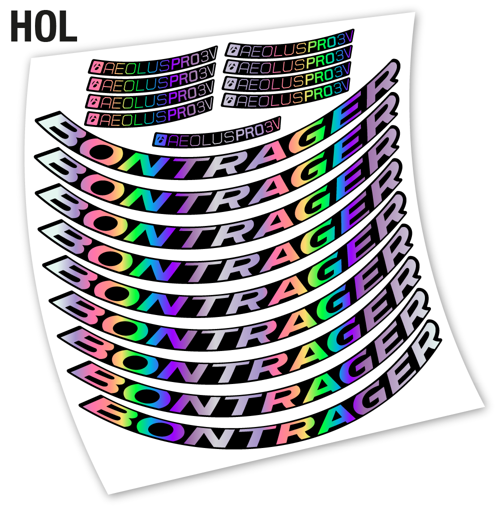 Stickers Bontrager Aeolus Pro 3V compatibles Autocollants roues Route