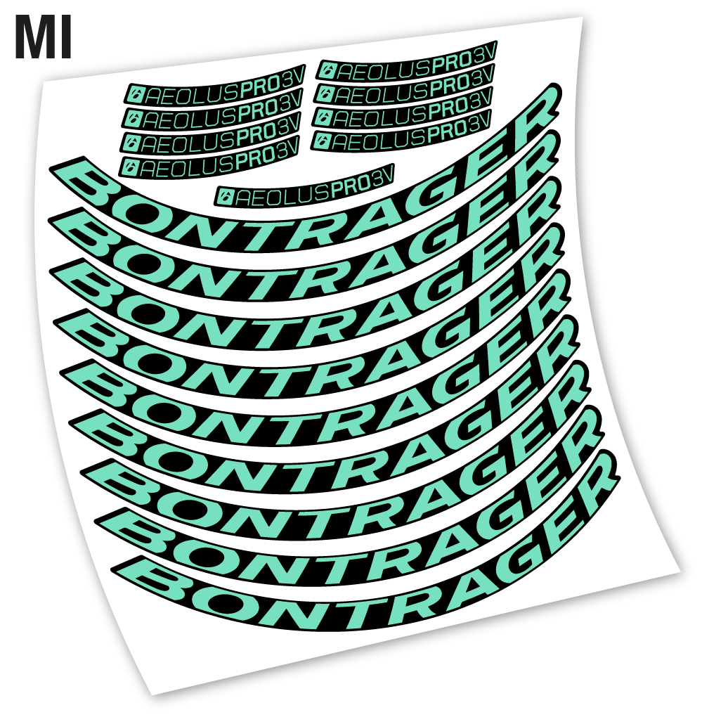 Stickers Bontrager Aeolus Pro 3V compatibles Autocollants roues Route