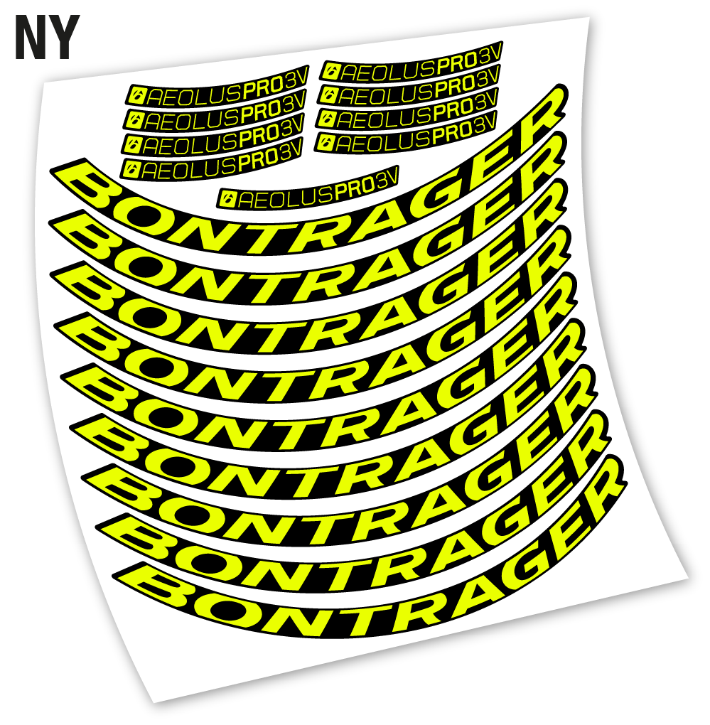 Stickers Bontrager Aeolus Pro 3V compatibles Autocollants roues Route