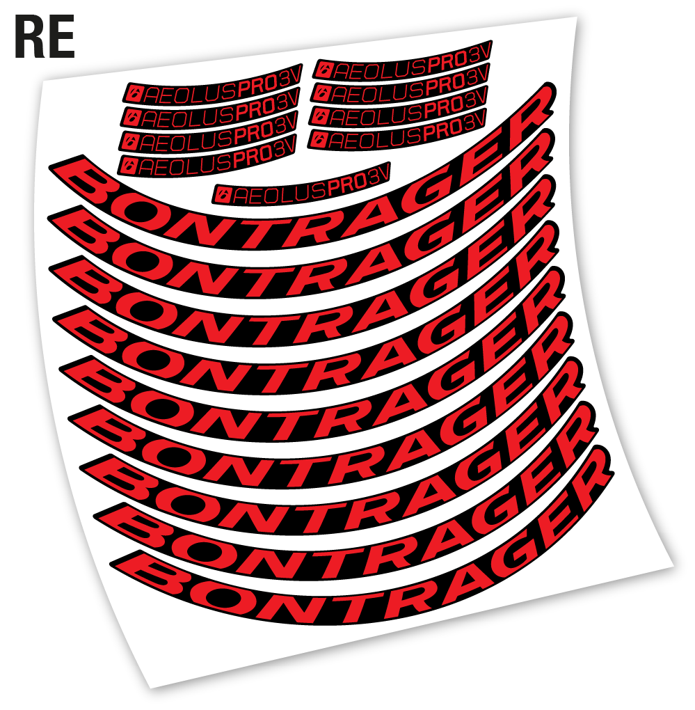 Stickers Bontrager Aeolus Pro 3V compatibles Autocollants roues Route
